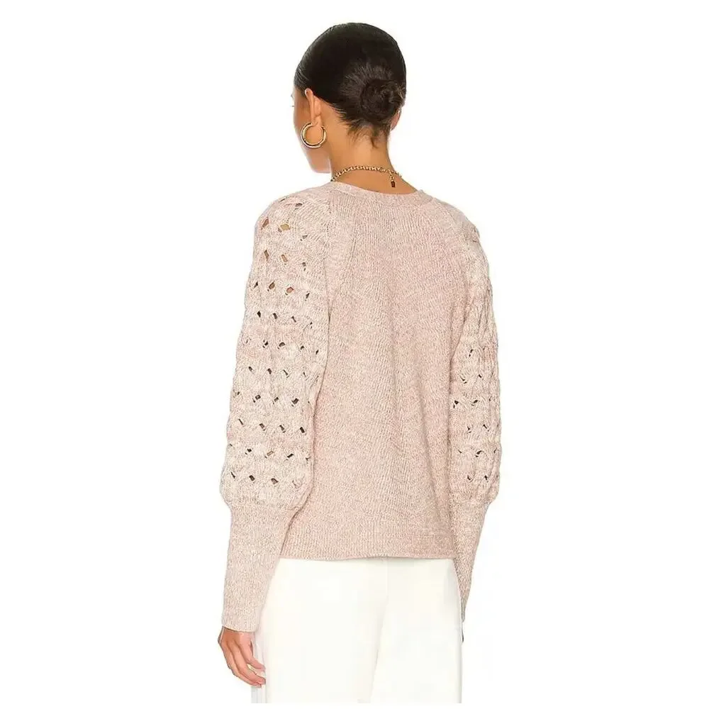 Jonathan Simkhai Olive Sweater Cardigan Ivory Dust Revolve Boho Casual Size S